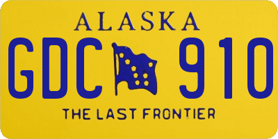AK license plate GDC910
