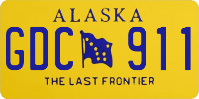 AK license plate GDC911
