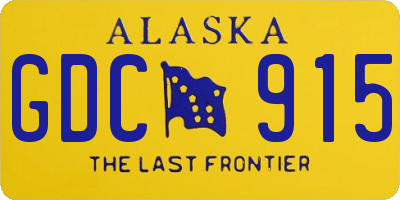 AK license plate GDC915