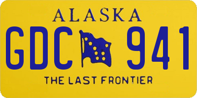 AK license plate GDC941