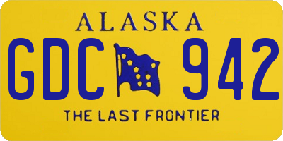 AK license plate GDC942