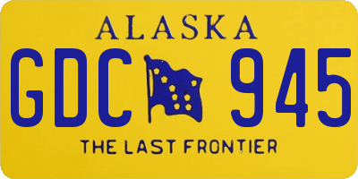 AK license plate GDC945
