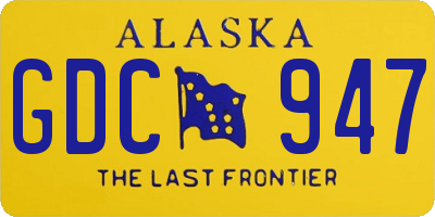 AK license plate GDC947