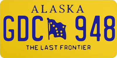 AK license plate GDC948