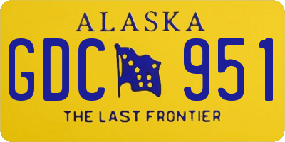 AK license plate GDC951