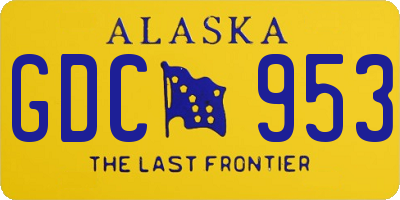AK license plate GDC953