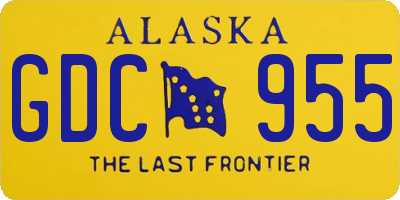 AK license plate GDC955