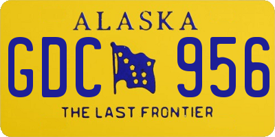 AK license plate GDC956