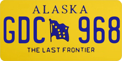 AK license plate GDC968
