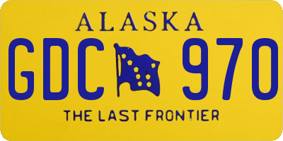 AK license plate GDC970