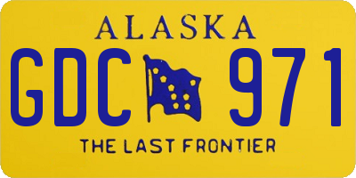 AK license plate GDC971