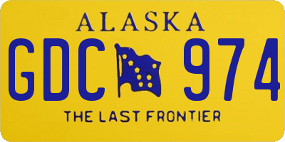 AK license plate GDC974