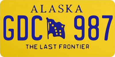 AK license plate GDC987
