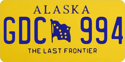 AK license plate GDC994