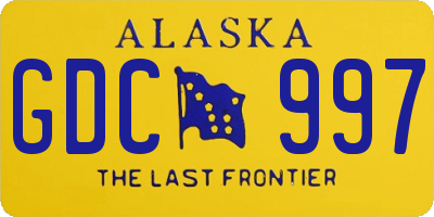 AK license plate GDC997