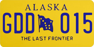 AK license plate GDD015