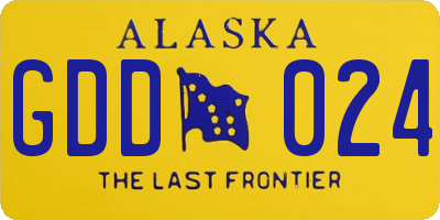 AK license plate GDD024
