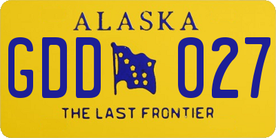 AK license plate GDD027
