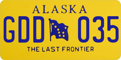 AK license plate GDD035