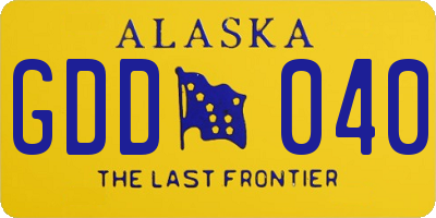 AK license plate GDD040