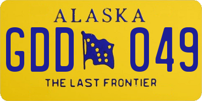 AK license plate GDD049