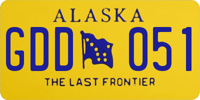 AK license plate GDD051
