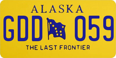 AK license plate GDD059