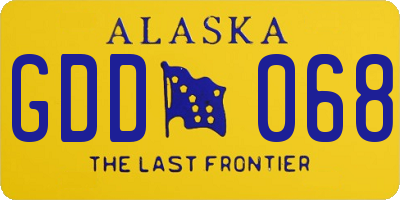 AK license plate GDD068