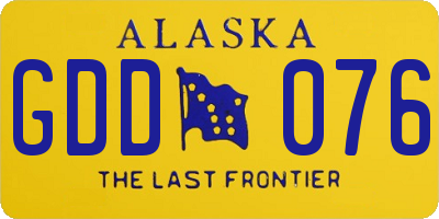 AK license plate GDD076