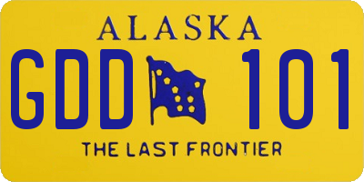 AK license plate GDD101