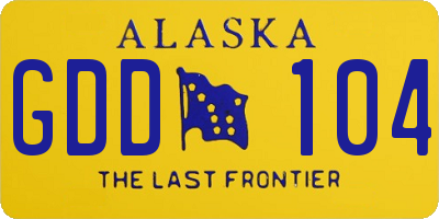 AK license plate GDD104