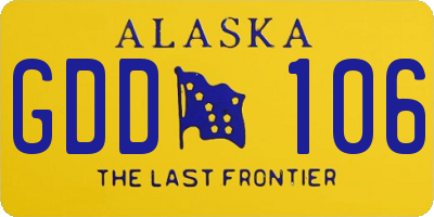 AK license plate GDD106