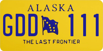 AK license plate GDD111