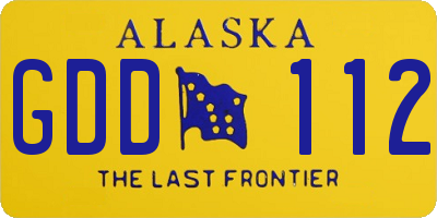 AK license plate GDD112
