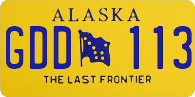 AK license plate GDD113