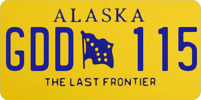 AK license plate GDD115