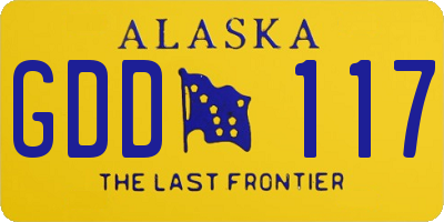 AK license plate GDD117