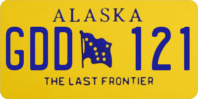AK license plate GDD121