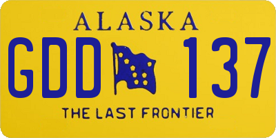 AK license plate GDD137