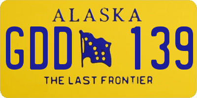 AK license plate GDD139