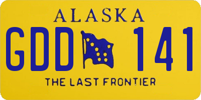 AK license plate GDD141
