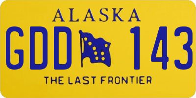 AK license plate GDD143