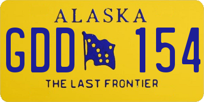 AK license plate GDD154