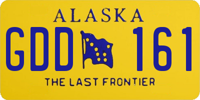 AK license plate GDD161