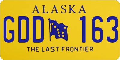 AK license plate GDD163