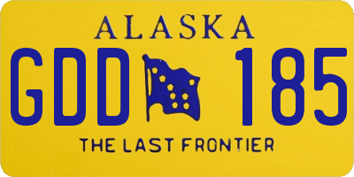 AK license plate GDD185