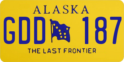 AK license plate GDD187