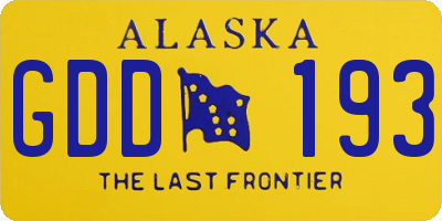 AK license plate GDD193