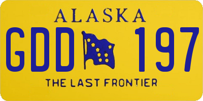 AK license plate GDD197