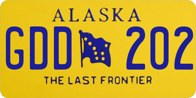 AK license plate GDD202